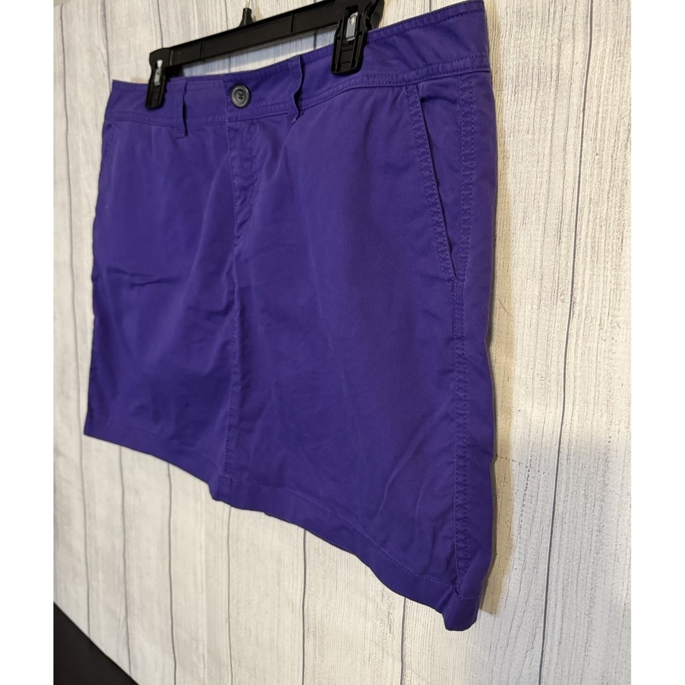 Caslon Women's Purple Denim Skirt Size‎ 14 Stretch Cotton Blend Casual Mini - Picture 3 of 5
